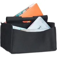 relaxdays Zeitungsständer Zeitungskorb aus Filz, schwarz