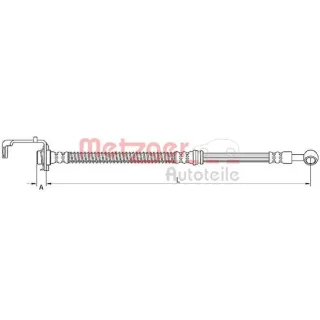 Metzger Bremsschlauch hinten rechts Hyundai I10