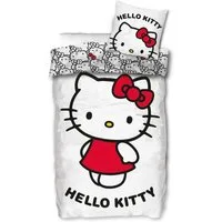 SkyBrands Bettwäsche Hello Kitty - Wende-Bettwäsche-Set, 135x200 & 80x80, Baumwolle, 100% Baumwolle