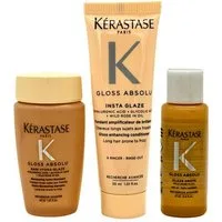 Kérastase Haarpflege-Set Gloss Absolu Probierset mit Haaröl, 3-tlg.