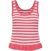 JDY Strickpullover JDYTROPICA S/L U-NECK FRILL TOP KNT