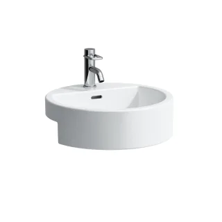 LAUFEN Halbeinbauwaschtisch Living City 460x460, weiß, 81343.1, 8134310001091 H8134310001091