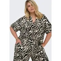 ONLY CARMAKOMA V-Shirt CARELITE S/S V-NECK FOLD-UP TOP AOP