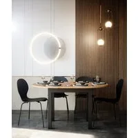 Newroom Esstisch Schwarz 100 cm, ausziehbar bis 140cm Weiß Küchentisch Speisetisch