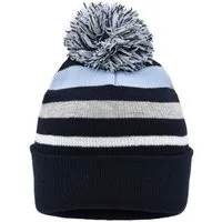 Myrtle Beach Strickmütze Klassisch mit modischen Streifen und mehrfarbigem Pompon MB7140 mit breitem Umschlag