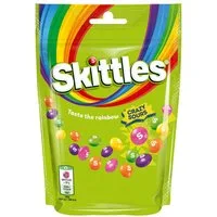 Skittles Süßigkeit, Skittles Crazy Sours saure Kaudragees mit knuspriger Zuckerhülle 136g