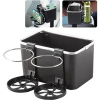 Happy Home Aufbewahrungsbox Auto Armlehnen-Aufbewahrungsbox mit Doppelt Getränkehaltern