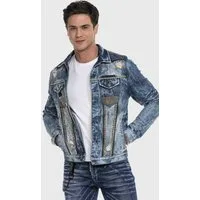 Cipo & Baxx Jeansjacke Jacke mit Ziersteinen