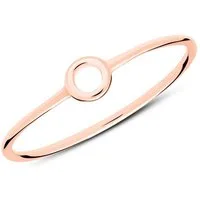 lanii Silberring lanii Ring Kreis aus rosévergoldetem Sterlingsilber