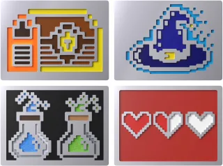 HP HyperX Badge Pack | 85u19aa | 8 Bit Magnetic Badges - 20,1 mm