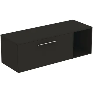 Ideal Standard Möbel-Set 140cm i.life B 1 Auszug 1 off.Fach Gr.Chrom Carbongrau matt, T5763NV T5763NV