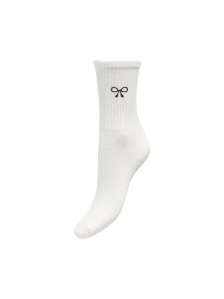 ONLY - ONLSOPHIA EMB. TENNIS SOCK ACC Cloud Dancer - Gr. - ONE SIZE