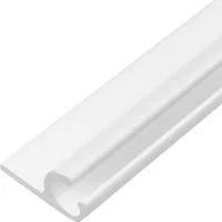 LYSEL® U-Laufschiene Kederschiene Kederleiste Aluminium 45° weiß RAL 9016 für 5-9mm Keder L, (1-tlg), 1000 x 15 x 30 mm [L x B x H]