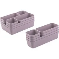Engelland Schubladeneinsatz Schubladen-Organizer (Vorteils-Set, 14 St., individuelle Anordnung, passend für alle gängigen Schubladen), BPA-frei, spülmaschinengeeignet, gefrierschrankgeeignet