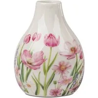 formano Dekovase Blumenzeit, Höhe: 12cm, Farbe: Weiß, Motiv: Blumen