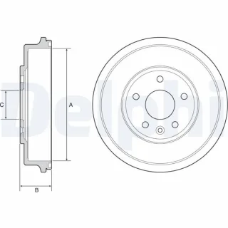 Delphi BREMSTROMMEL Chevrolet Aveo BF556
