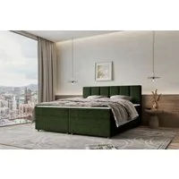 99rooms Boxspringbett Bergamo (Schlafzimmerbett, Bett), 140/160/180/200x200 cm, in Webstoff MALMO_NEW, mit Topper