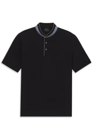 bugatti - Herren Polo 1/2 Arm schwarz - Gr. - XXL