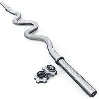 K-SPORT Langhantelstange Verstärke SZ-Stange mit Sternverschlüssen, (verchromte Langhantel Curl-Stange, ergonomisches Design für dein Home-Gym), Made in EU!