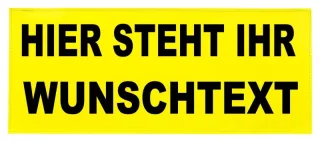 Rückenschild 38 x 16 cm mit Wunschtext | leuchtgelb | matt | ein-, zwei- oder dreizeilig | mit Kletthaken aufgenäht | Namensschild für Funktionsweste 1-zeilig