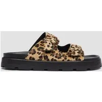 s.Oliver Pantoletten Sandale Sandalen mit Schmuckdetail und Leo-Print