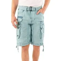 Geographical Norway Cargoshorts Herren – Kurze Hose aus Baumwolle, Regular Fit (Packung, 1-tlg) Bermuda Shorts mit Gürtel & Cargotaschen, Größe S–5XL