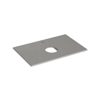 VitrA New Metropole Konsolenplatte 80 x 50 cm zu Aufsatzschale rund Steingrau Matt,7546B476-1826 7546B476-1826