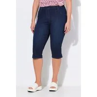 Ulla Popken Regular-fit-Jeans Jeans-Capri Sienna schmales Bein Elastikbund