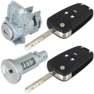 Türschloss Zündschloss Zündung Schloss + 2x Schlüssel Programmierbar (mit Chip) 13500201 13500226 20766607 23138170 für Opel Vectra C 02-09