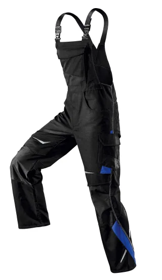 KÜBLER PULSSCHLAG Latzhose schwarz/kornblumenblau 52 - 3324 5353-9946-52
