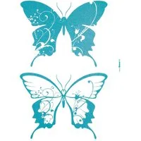 Komar Wandtattoo Farfalle - Größe 50 x 70 cm, selbstklebend, Wandsticker
