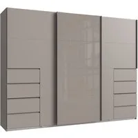 Wimex Schwebetürenschrank Bali in den Breiten 225cm & 270cm, Kleiderschrank mit Glaselement Schrank mit 3 Türen, in den Farben: grafit oder saharagrau erhältlich
