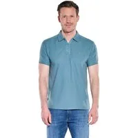 Engbers Poloshirt Herren Poloshirt mit Reißverschluss, Mittelblau