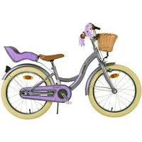 Volare Kinderfahrrad 18 Zoll Kinder Mädchen Fahrrad Mädchenfahrrad Rad Bike Blossom 31842, 1 Gang, Rücktrittbremse, Korb, Seitenständer, Puppensitz