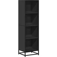 vidaXL Bücherregal Bücherregal Schwarz 40x35x139 cm Holzwerkstoff, 1-tlg.