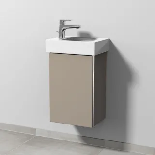 Sanipa 3way Waschtischunterbau zu Geberit iCon Waschtisch mit 1 Tür, Sandgrau-Matt BS65767