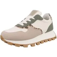 Ital-Design Damen Low-Top Freizeit Sneaker (88930528) Keilabsatz/Wedge Sneakers Low in Grün