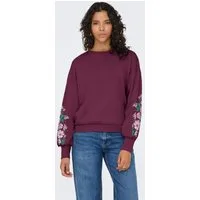 ONLY Sweatshirt ONLBROOKE L/S O-NECK FLOWER SWT Baumwollmischung, regular fit