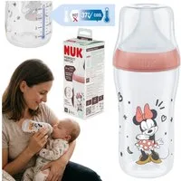 NUK Babyflasche NUK Minnie Mouse Babyflasche 260 ml, Silikon, ab 3 Monaten