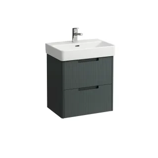 LAUFEN Waschtischunterschrank JUNA 361x521x515 2 Schubl m. Griffmulde f.WT H818958 verkehrsgrau, H4 H4114721092661