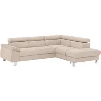 COTTA Ecksofa Komaris L-Form, B: 249 cm, mit Kopfteilverstellung, optional Schlaffunktion, Bettkasten & Licht