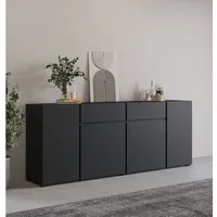 OTTO home Sideboard Metric,Breite 195 cm, grifflose Kommode 4 Türen/2 Schubkästen, Schubladenschrank mit viel Stauraum, Einlegeböden verstellbar
