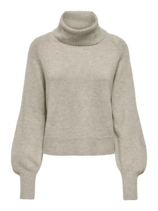 ONLY - ONLOLIVIA LS ROLL NECK CC KNT Humus - Gr. - L