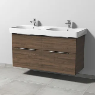 Sanipa 3way Waschtischunterbau zu Geberit Smyle Square Waschtisch mit 4 Auszügen, Eiche-Arizona UM67480