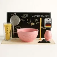 Roxlin Teeservice Roxlin Matcha Set (7-teilig) Keramik, Bambus-Besen, Schale & Zubehör