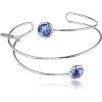 LUISIA® Armreif "Spiral Armreif Fjella mit zwei Kristallen von Swarovski®" (inkl. Schmuckbox)