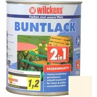 Wilckens Farben Acryl-Buntlack Buntlack 2in1 Lack, seidenmatt, Cremeweiß RAL 9001, 750 ml