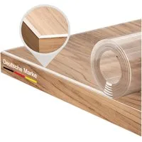 Ertex Tischdecke Tischdecke Glasklar Folie 2,2 mm + abgeschrägte Kante, transparent