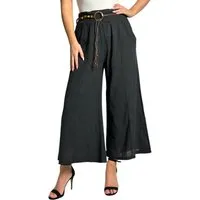 Mississhop Stoffhose Culotte Hose Damen Baumwollhose 100 % Baumwolle Hose Sommerhose M.375
