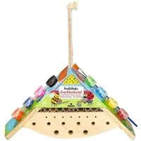 Moses. Verlag Insektenhotel Bastelset zum Bemalen Kinder Holz Nisthilfe mit 8 Farben